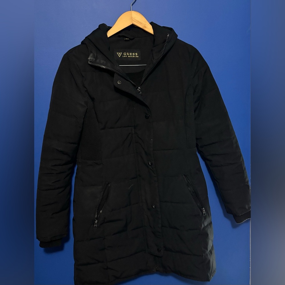 {GUESS} Women's Midnight Black Puffer Coat women's size S